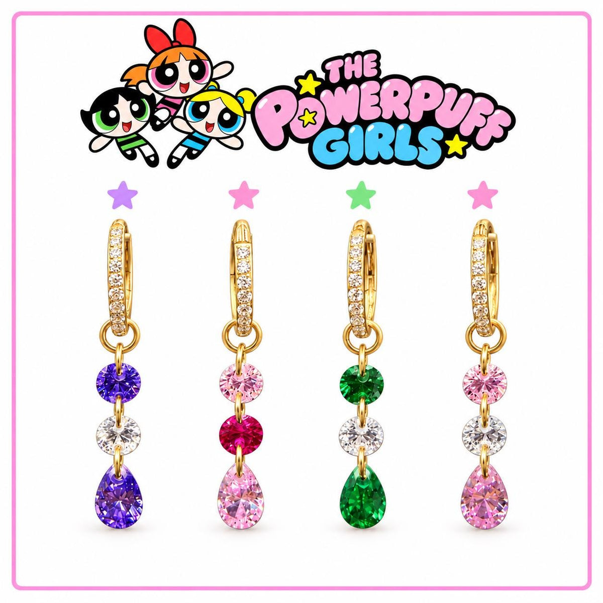 Crystal Dangle Clicker Ring