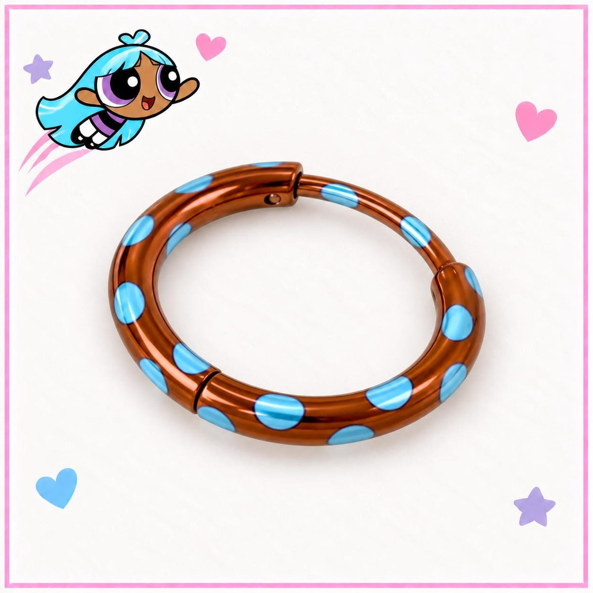Multicolor Dot Clicker Ring detail 2