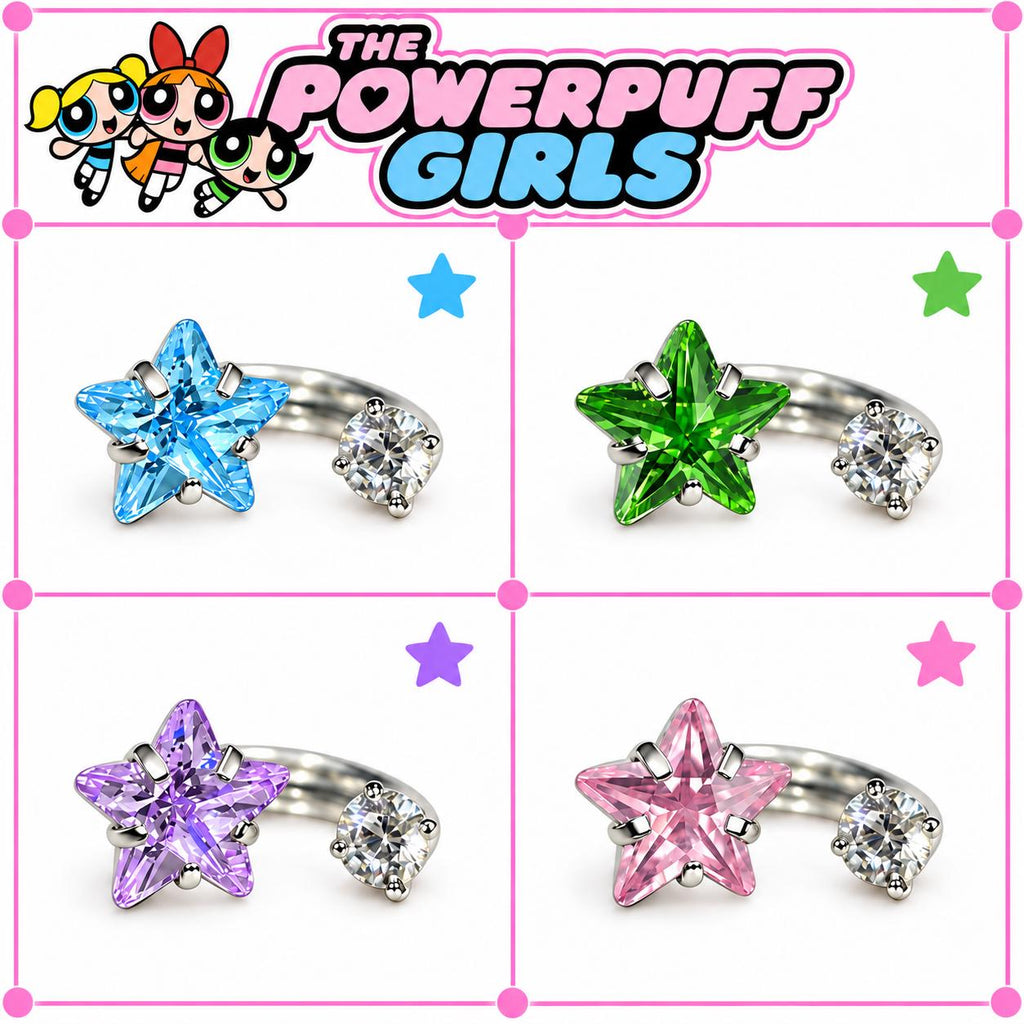 Gem Star Curved Barbell