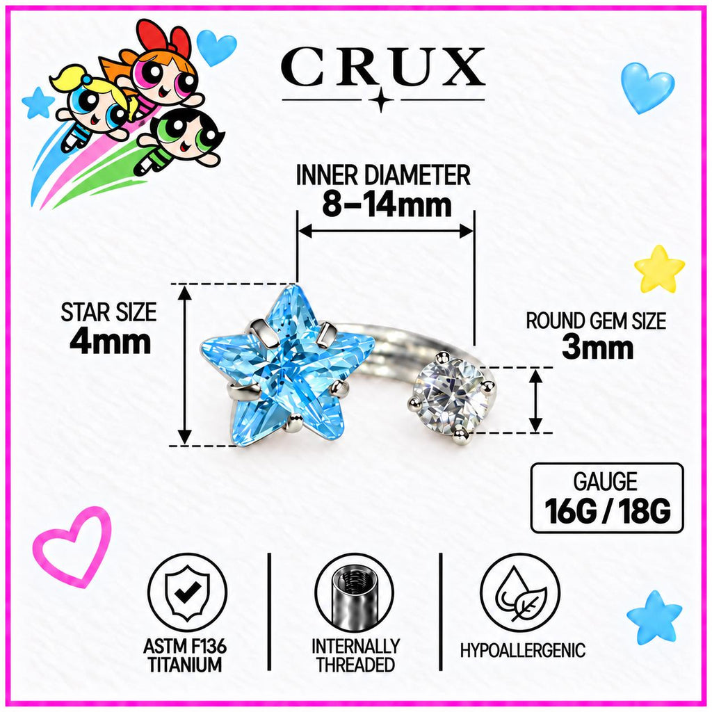 Gem Star Curved Barbell detail 6