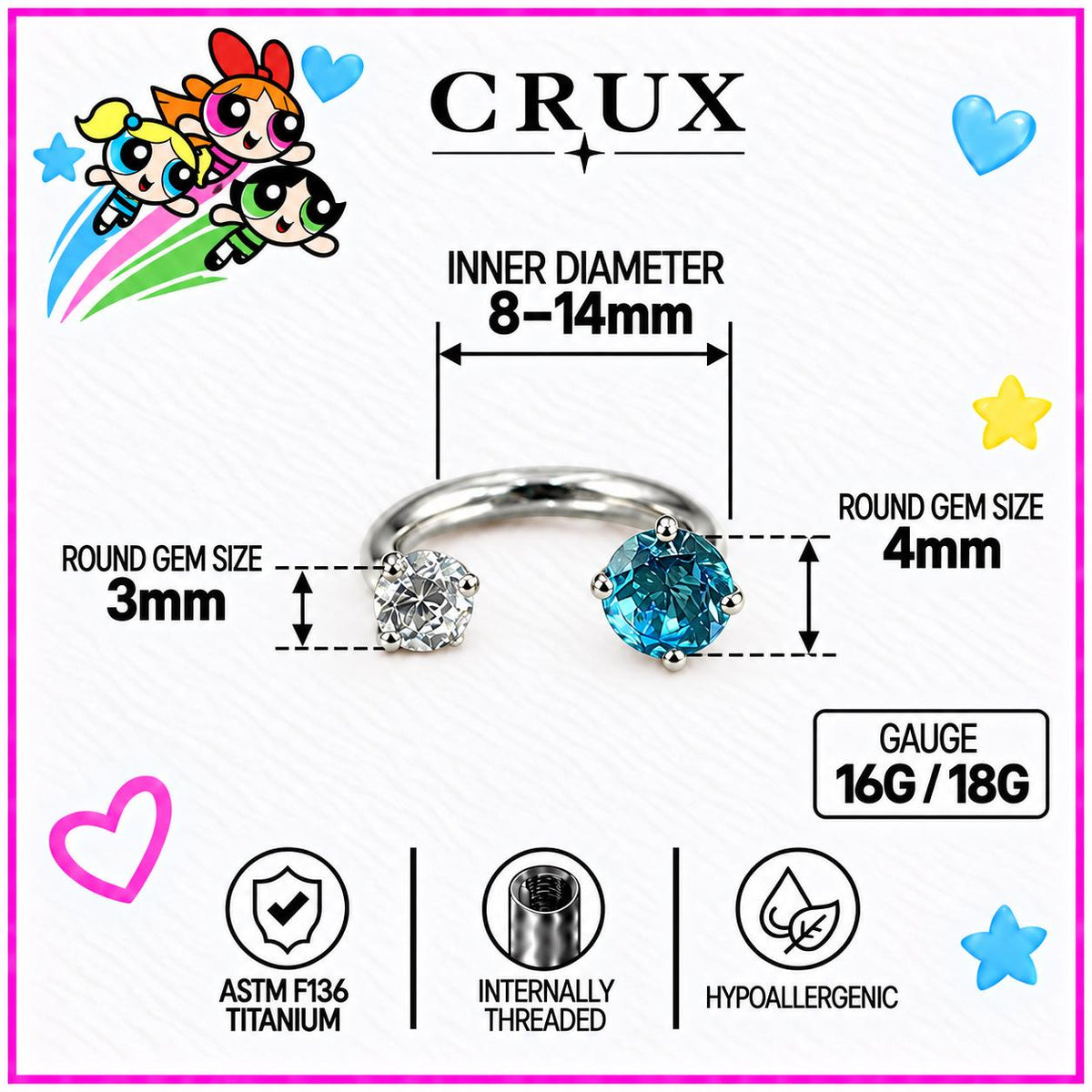 Gem Horseshoe Ring detail 8