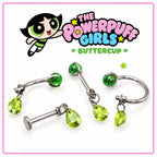 Buttercup Green Gem Piercing Set