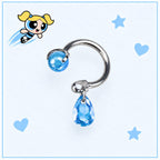 Bubbles Blue Gem Piercing Set detail 3