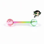 Rainbow CZ Tongue Ring detail 3