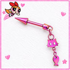 Cat & Fish Cartilage Barbell detail 5