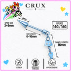Cat & Fish Cartilage Barbell detail 6