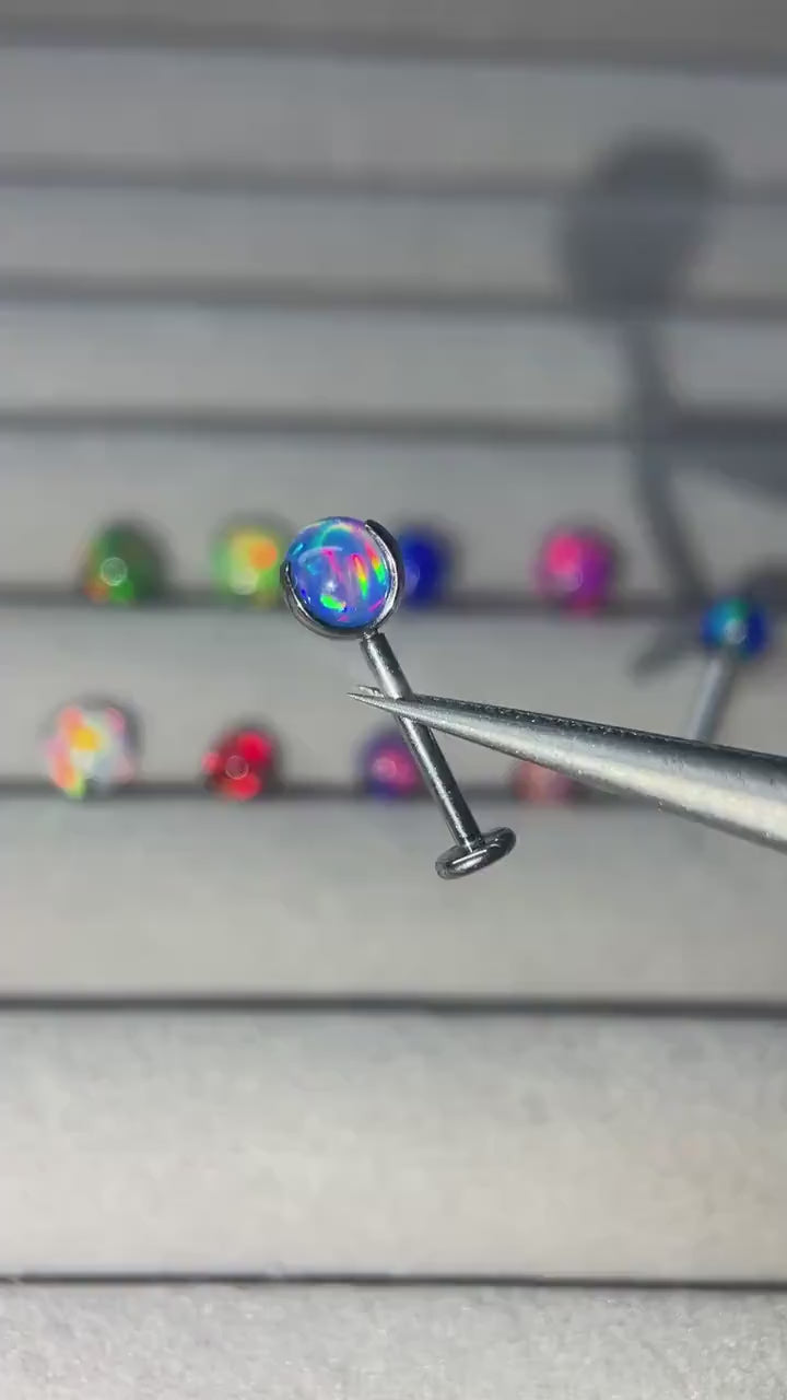 Aurora Glow Jelly Opal F136 Titanium piercing top video 1