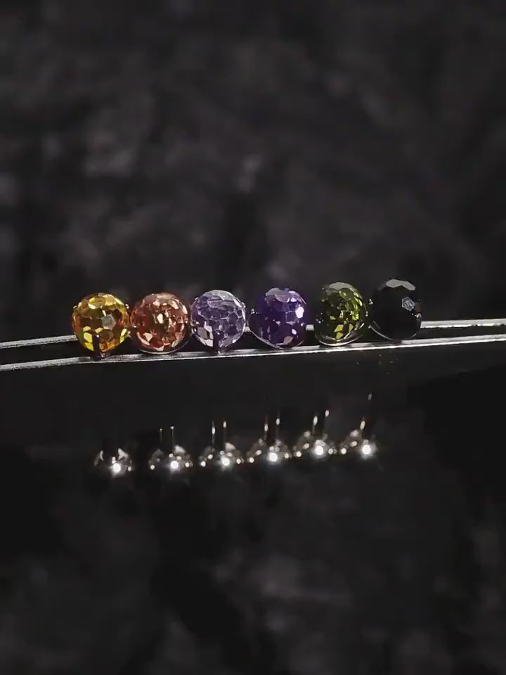 Faceted Disco Ball Titanium Barbell video