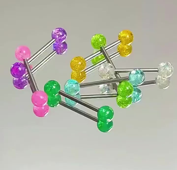 Glitter Resin Titanium Barbell video