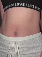 Leaf Heart Titanium Belly Ring video