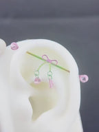 Ribbon Bow Crystal industrial barbell video