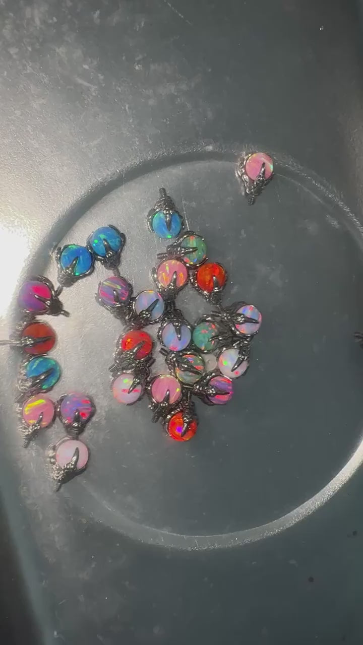 Titanium Fire Opal Dragon-Claw Piercing Top