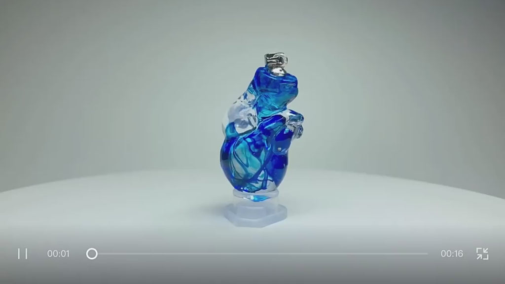 "Frozen Soul" Translucent Blue Heart Necklace - Ice Resin Pendant