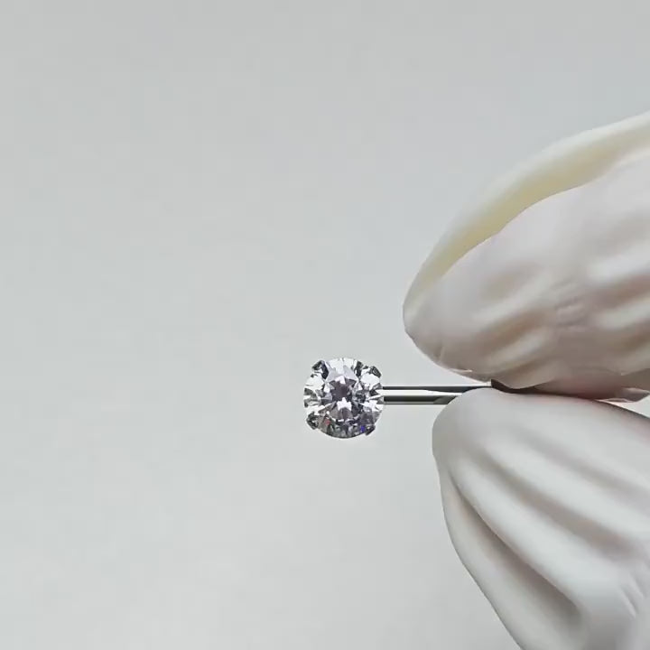 Round CZ & Spike Barbell hidden helix video 1