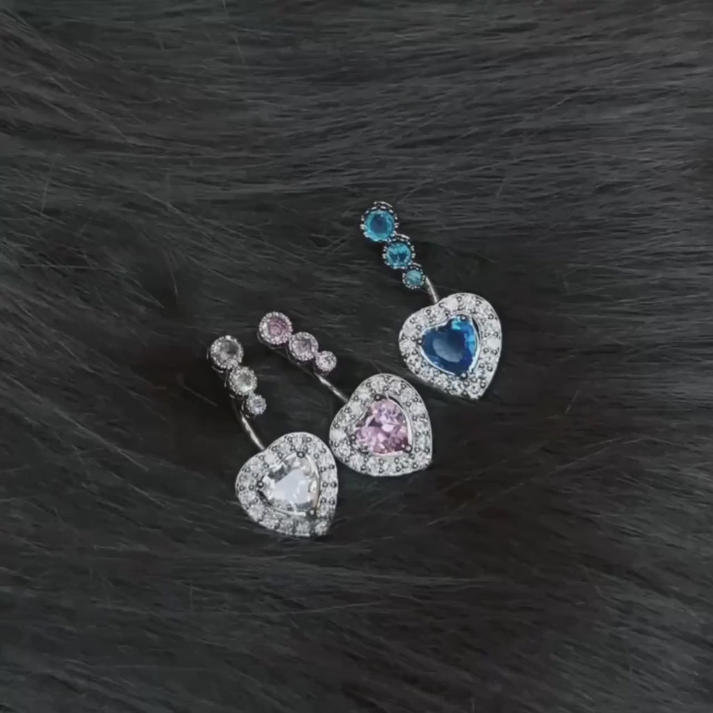 Heart CZ Titanium Belly Ring video