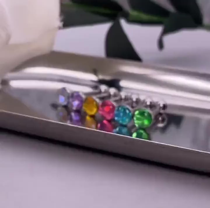 ETSY 4565848478 | VIDEO 1 | Mermaid Scale Titanium Barbell