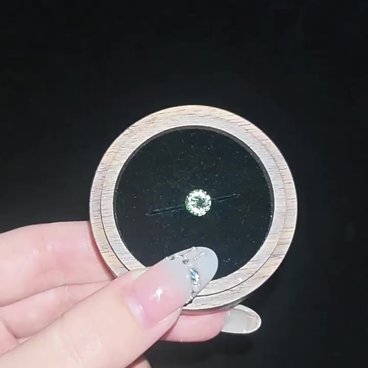Emerald Green Moissanite Flat Back Stud