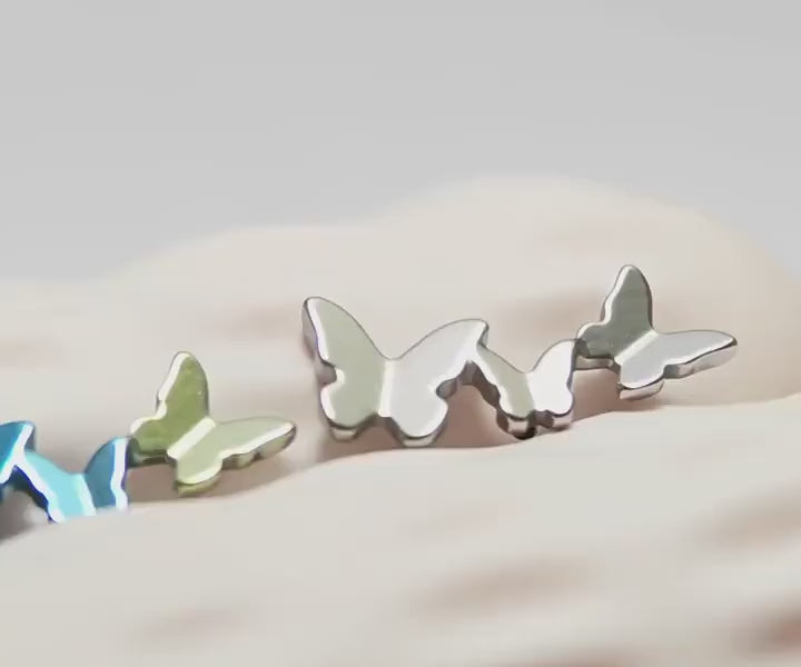 Triple Butterfly & Star F136 Titanium flat-back jewelry video 01