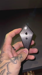 ETSY 4574939111 | VIDEO 1 | Black Moissanite Flat Back Stud