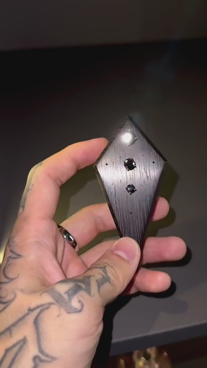ETSY 4574939111 | VIDEO 1 | Black Moissanite Flat Back Stud