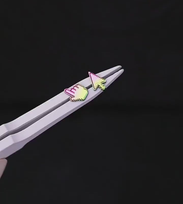 Pixel Cursor F136 Titanium flat-back jewelry video 01