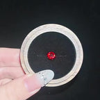 Red Moissanite Flat Back Stud