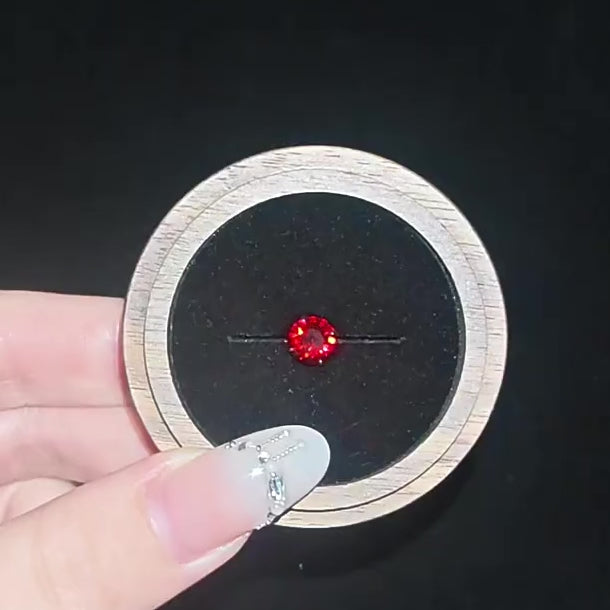 Red Moissanite Flat Back Stud