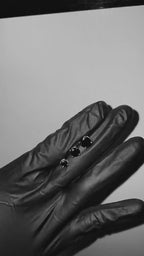 ETSY 4574939111 | VIDEO 2 | Black Moissanite Flat Back Stud