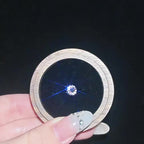 Pink Moissanite Flat Back Stud