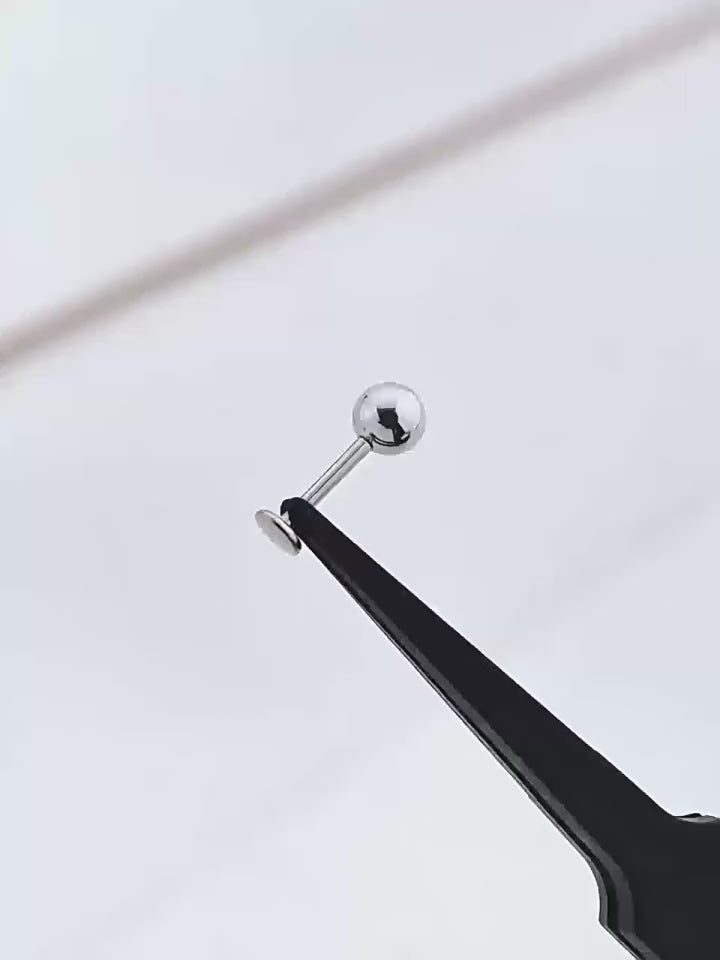 2Pcs 16G Ball & Spike Studs | Externally Threaded Surgical Steel Lip & Cartilage Piercing