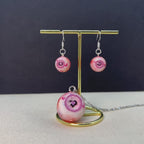 Kawaii Heart Pupil Eyeball Necklace & Earrings Set | 4-Color Matching Jewelry Bundle