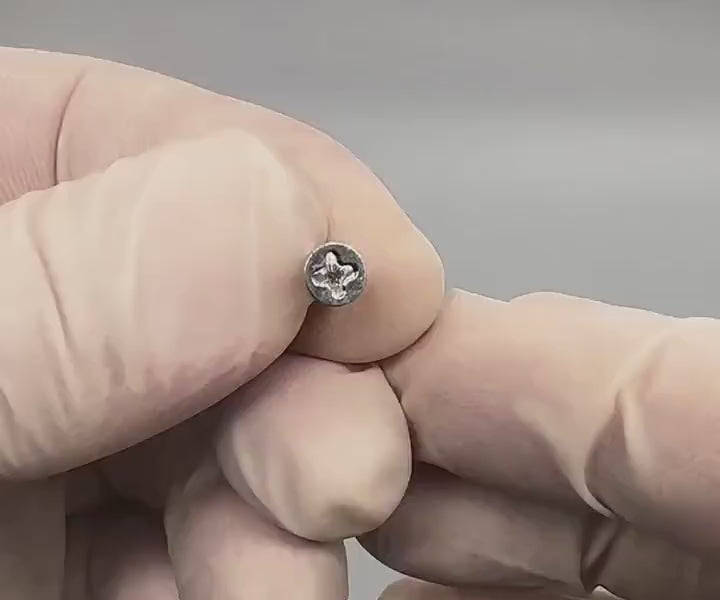 Screw Head F136 Titanium flat-back jewelry video 01