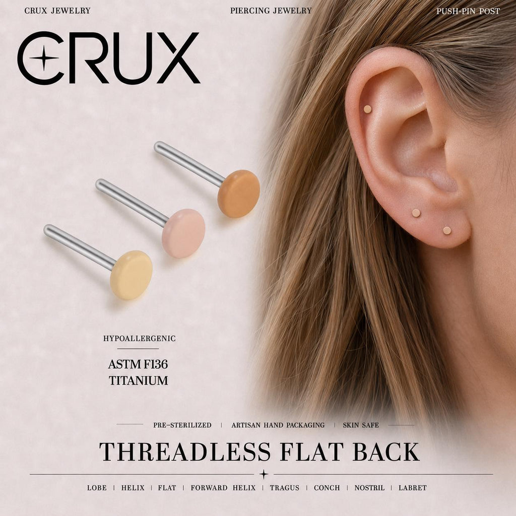 Skin-Tone Disc threadless push-pin jewelry