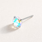 Spectrum Round CZ Top Aurora Prism threadless push-pin jewelry