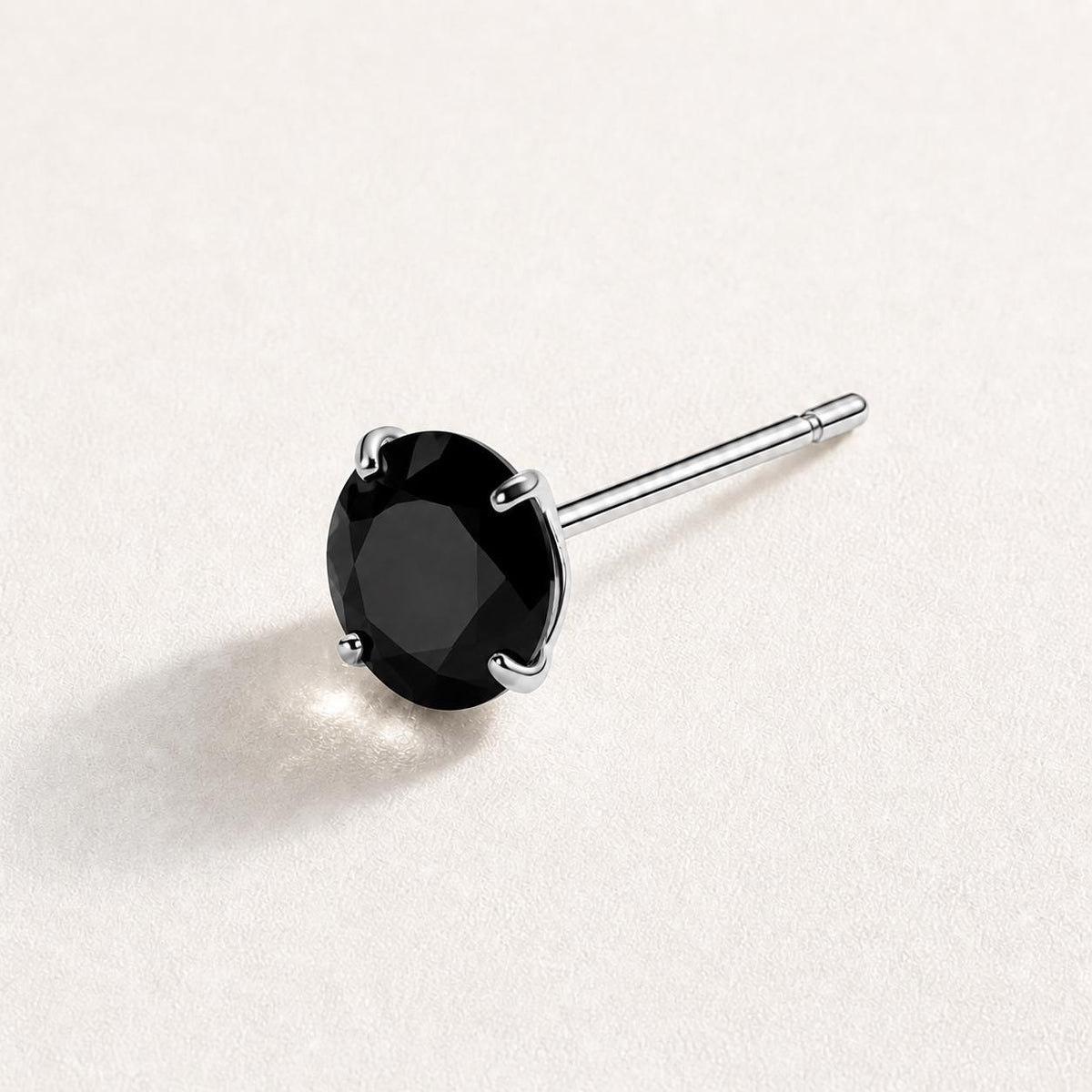 Spectrum Round CZ Top Midnight Eclipse threadless push-pin jewelry