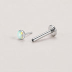 Iridescent Round Opal Moonlit Opal threadless push-pin jewelry