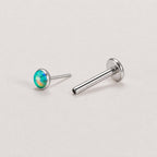 Iridescent Round Opal Mermaid Lagoon threadless push-pin jewelry