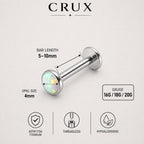 Iridescent Round Opal threadless push-pin detail 11