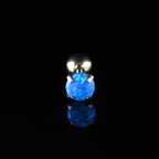 Prong-Set Round Opal threadless push-pin detail 4