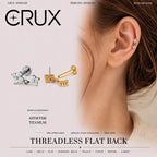 Four-Petal Flower Dangle threadless push-pin jewelry