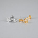 Four-Petal Flower Dangle threadless push-pin detail 5