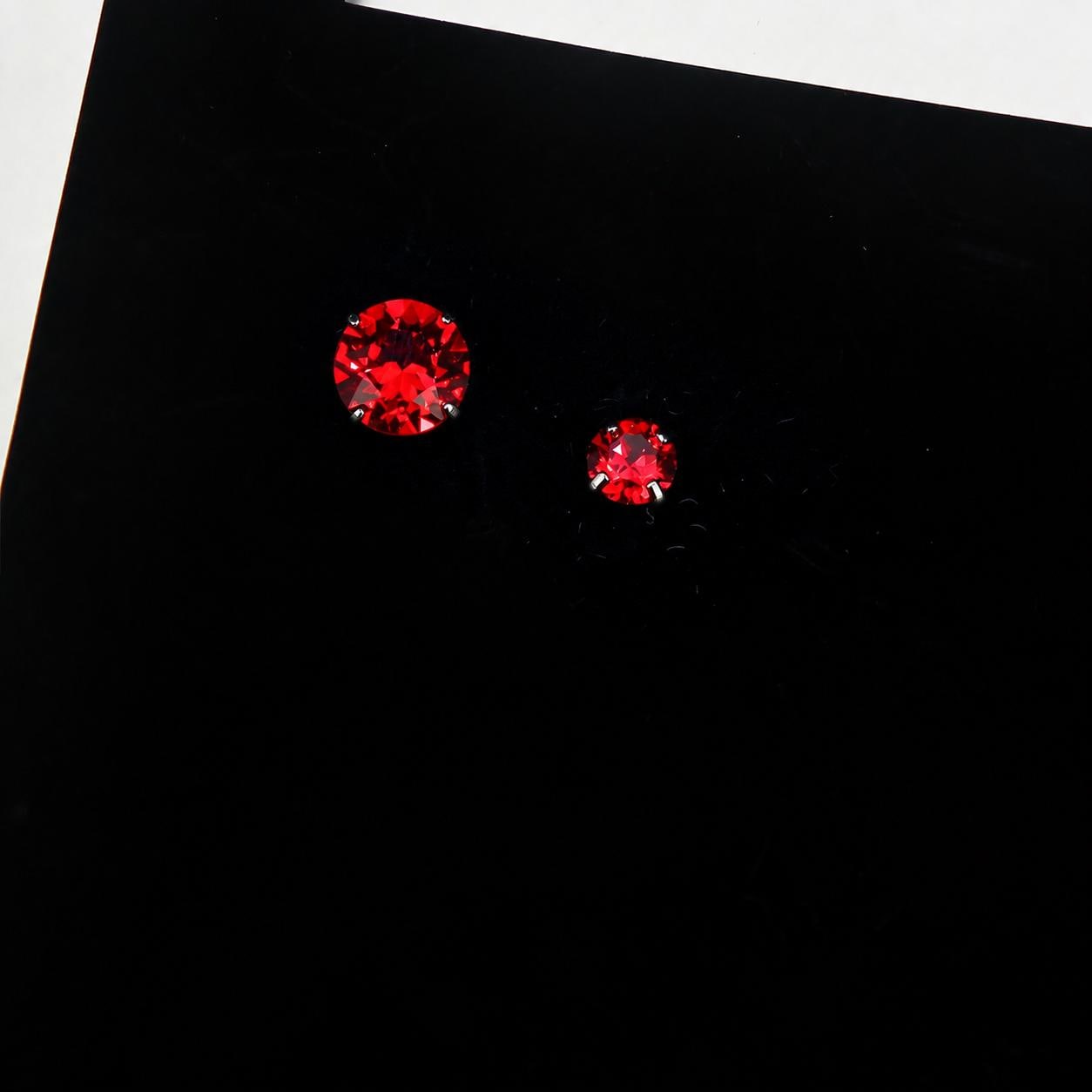 Red Moissanite Flat Back Stud - product image 3