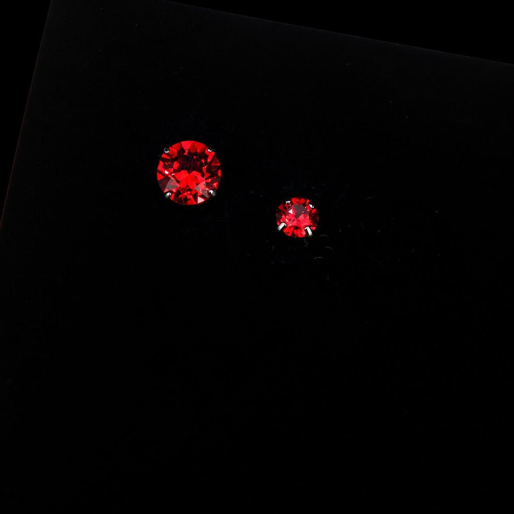 Red Moissanite Flat Back Stud - product image 5