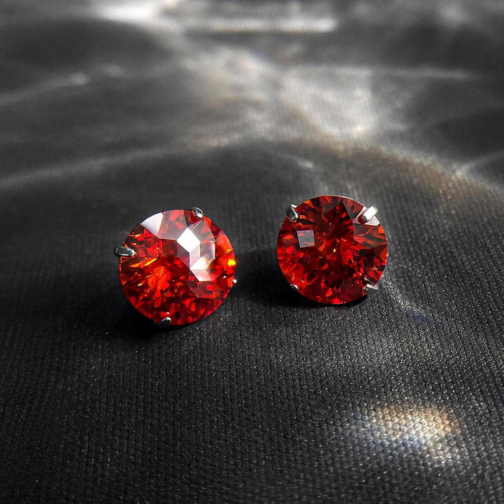 Red Moissanite Flat Back Stud - product image 6