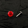 ETSY 4553754524 | IMAGE 6 | Red Moissanite Flat Back Stud
