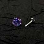 Royal Purple Moissanite Flat Back Stud - product image 4