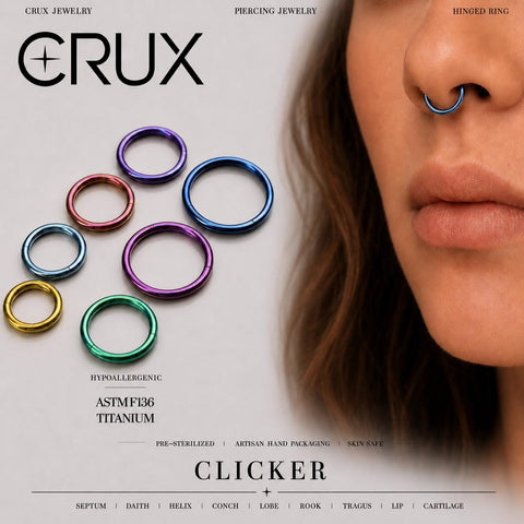 Titanium Double Hoop Septum Clicker