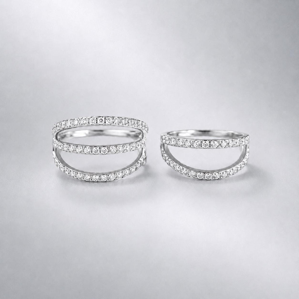 ETSY 4540752038 | IMAGE 10 | Titanium Double & Triple Row CZ Septum Clicker