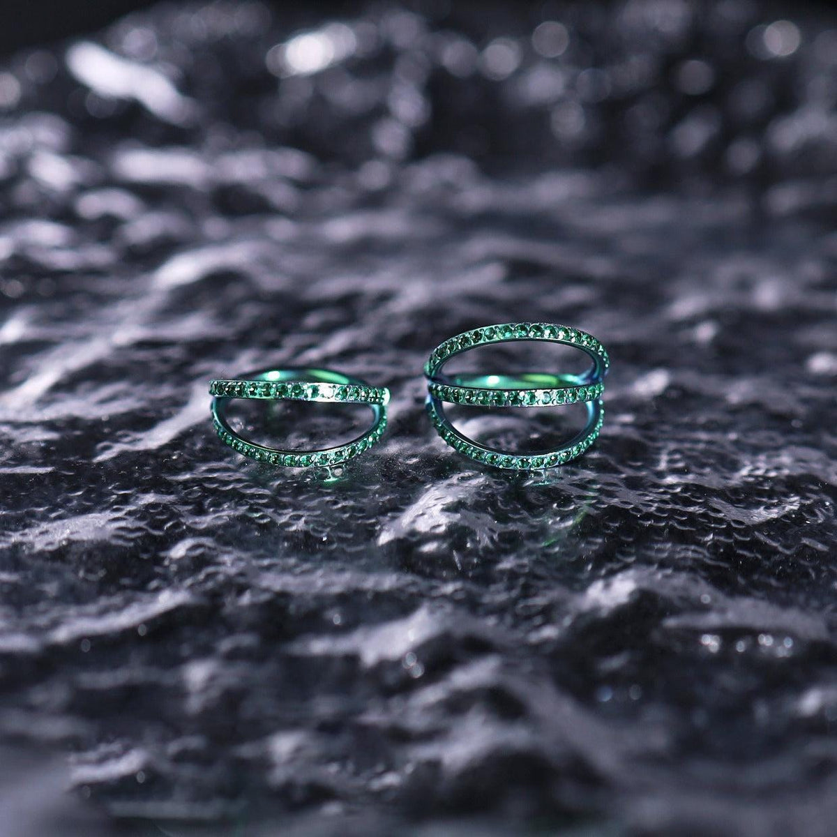 ETSY 4540752038 | IMAGE 4 | Titanium Double & Triple Row CZ Septum Clicker