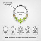 ETSY 4546021452 | IMAGE 10 | Titanium Gradient Square Gem Septum Clicker